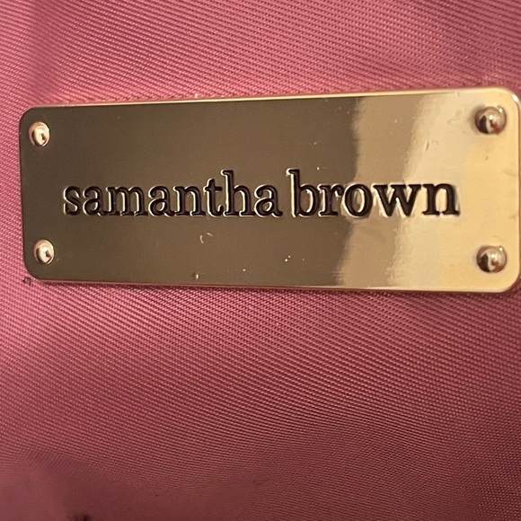 Samantha Brown Nylon Carry On Bag Black Croc Embossed Leather Handles tr… - Picture 9 of 11